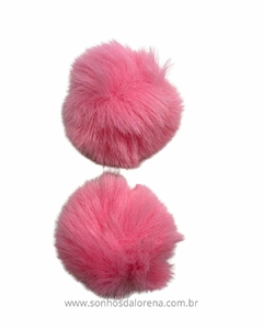 POMPOM DE PELUCIA 5 CM ROSA MÉDIO (COM 2 UND) - comprar online