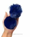 POMPOM DE PELUCIA 5 CM AZUL MARINHO (COM 2 UND)