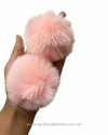 POMPOM DE PELUCIA 5 CM SALMÃO (COM 2 UND)