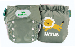 Pañal Ecológico Absorbente Intercambiable Personalizado con el Nombre de tu Bebé / Unitalla de 0 a 30 Meses - babymoon