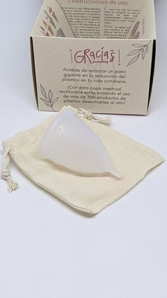 Copa Menstrual certificada con registro invima con protector íntimo de tela -incluye bolsita para guardar en internet