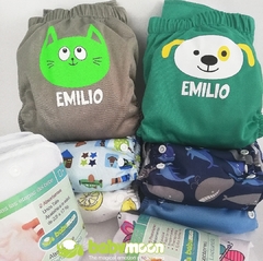 Paquete Mediano Para La Llegada del Bebé Con Pañales Ecológicos personalizados Unitalla