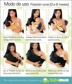 Portabebe Pouch Negro Para Bebes Desde 4 Kilos a 18 Kilos - babymoon