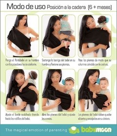 Portabebe Pouch Negro Para Bebes Desde 4 Kilos a 18 Kilos - loja online