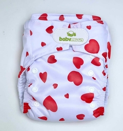 Oferta - Pañal Ecológico Absorbente Intercambiable Estampado de Corazones / Unitalla de 0 a 30 meses