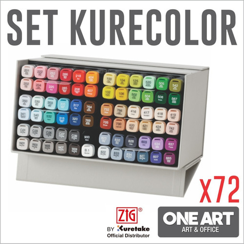 Marcador Kurecolor Kc3000 Doble Punta Recargable Set 72 Colo