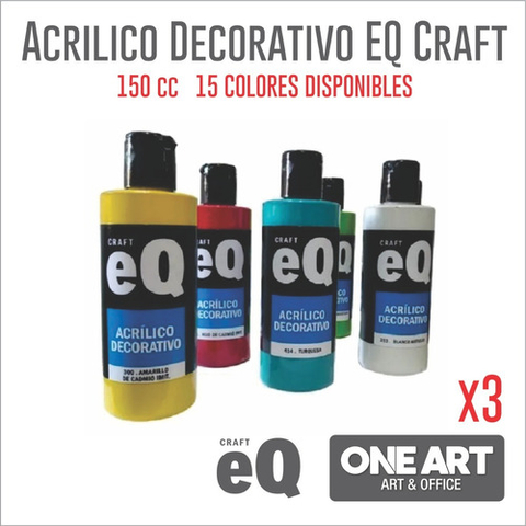 PINTURA EQ ACRILICA DECORATIVA X 50 ML METALIZADO