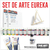 Set Acrilico Eureka X24 + Atril + Bastidores + Pinceles !! - comprar online