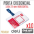 Porta Credencial Deli 100x72mm Con Clip X 10 Unidades