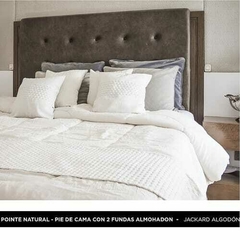 Pie de Cama pointe c/ fundas de almohadones Dina Gerade - La Blanquería Online