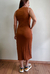 Vestido Canelado Ananda Camel - loja online