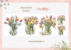 Transfer magic - Frascos florales 4