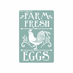 Stencil Farm Fresh EGGS Art. C4502 - 20cm x 30cm