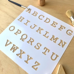 Stencil ABC Máquina de escribir Mayus Art. C5223 - 30cm x 30cm - comprar online