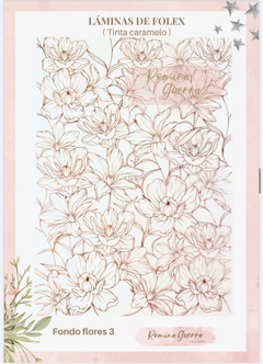 Lamina folex flores 3 - Color Caramelo
