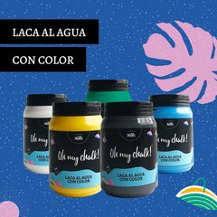 Laca al agua con color