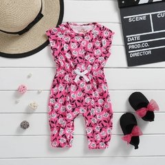 Jardineira Body Pink Summer Infantil