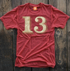 REMERA -13 V2- ROJO/GRIS OSCURO