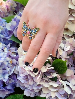 Anillo mariposa de colores pasteles BUTTERFLY