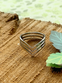 Anillo de acero quirurgico plateado IRINA - comprar online