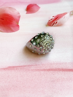 Anillo plateado de strass ADHARA - comprar online