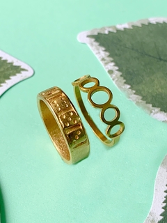 Set de anillos dorados PEYTON - comprar online