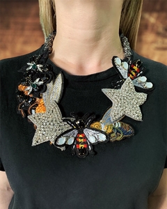 Collar abejas y estrellas de strass BEES - Gabriella Capucci