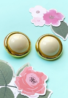 Aros con baño de oro y perlas ROMA - comprar online