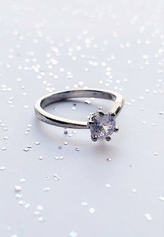 Anillo plateado de strass DIANE en internet