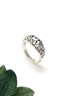 Anillo plateado calado ADARA - comprar online