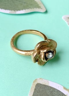 Anillo dorado antiguo de flor BLAKE - comprar online