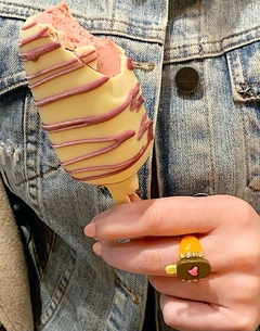 Anillo heladito naranja LOLI en internet