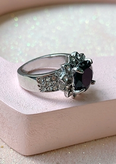 Anillo negro de strass MOLLY en internet