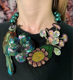 Collar verde de perlas ELLIE - Gabriella Capucci