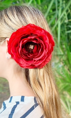 Hebilla flor colorada RED ROSE
