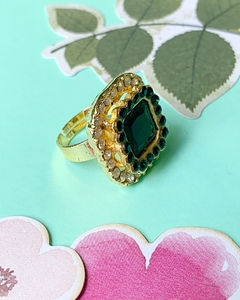 Anillo verde de strass BLAIR - Gabriella Capucci