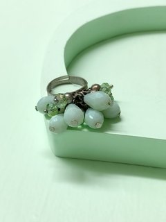 Anillo verde de cristales PHYLLIS - comprar online