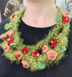 Collar tejido de flores EDEN - comprar online