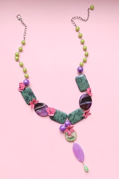 Collar flores y piedras de colores TARANTINA - comprar online