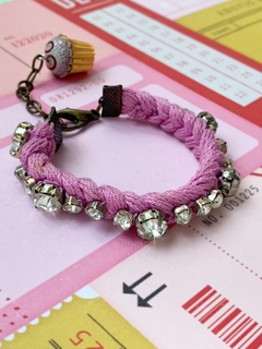 Pulsera violeta de strass CUPCAKE