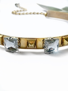 Choker metal dorado y piedras RITA - comprar online