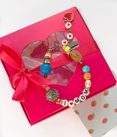 Pulsera multicolor I LOVE MOM en internet