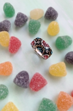 Anillo multicolor de strass ALIANA - comprar online