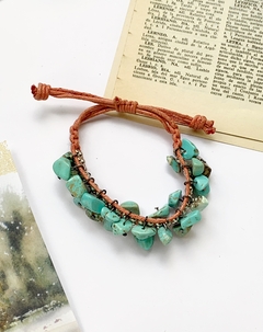 Pulsera piedras turquesa CARA - comprar online