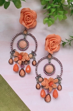 Aros de flores coral FLO - comprar online