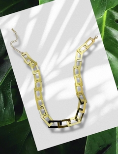 Collar cadena dorada rectangulos GIULIA - comprar online