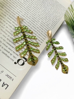 Aros hojas verdes de cristales NATURE - comprar online