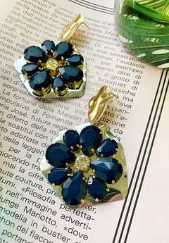 Aros de piedras azul noche ELIZABETH - comprar online