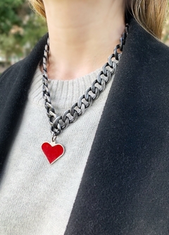 Collar con dije de corazón CUORE