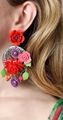 Aros multicolor de flores SPRING - Gabriella Capucci